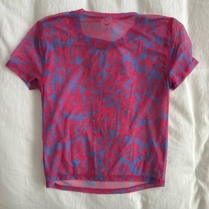 Tna OAKS TEE aritzia pink and blue mesh tshirt cropped xs